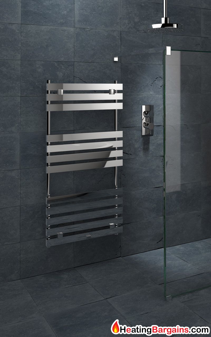 Kudox Malaga Designer Towel Rail 500mm x 974mm Chrome Heating