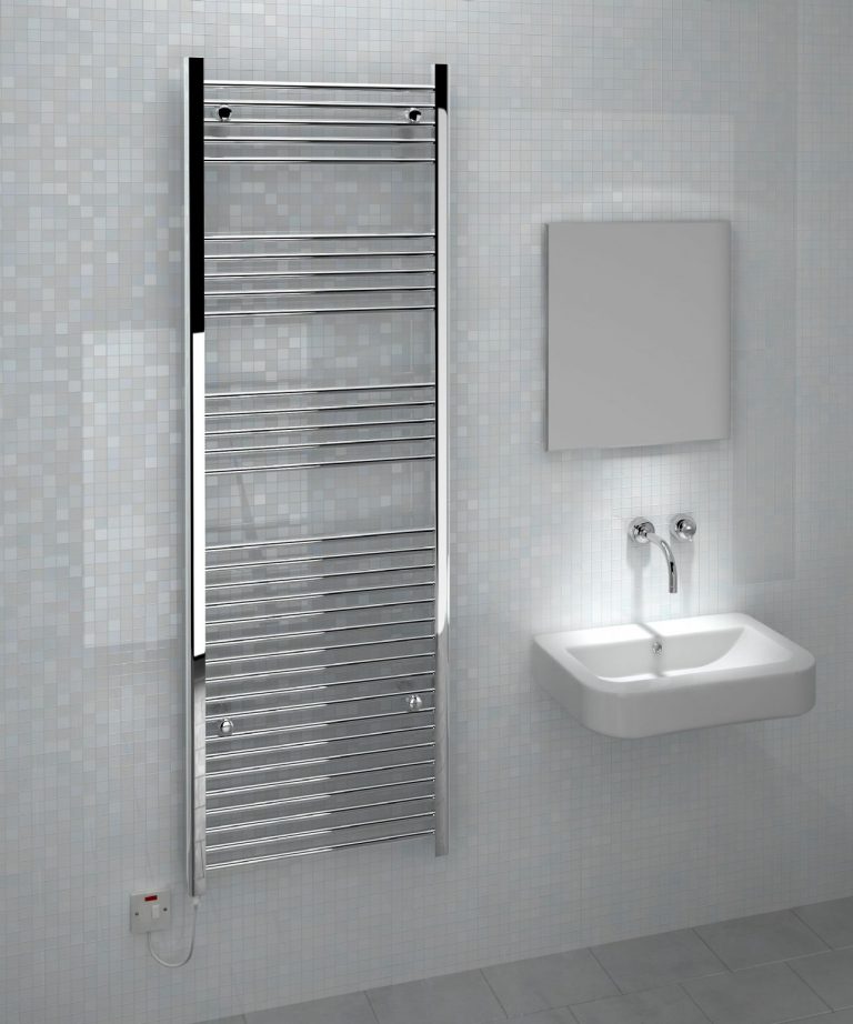 Kudox Large Electric Towel Rail Chrome 600W (600 x 1800mm) Heating Bargains Online Shop