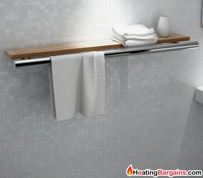 Kudox HeatBar Shelf Electric Designer Towel Rail Dry Element Standard