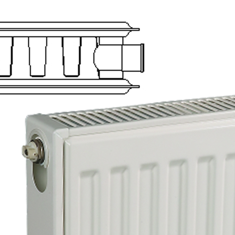 Kudox Steel Panel Radiator Type 21 Double Panel Single Convector 500mm ...