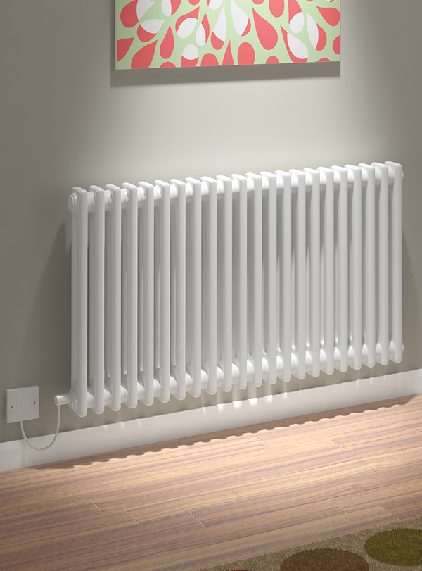 Kudox Electric Radiator Evora 2 Column 600mm x 1042mm 1000W White